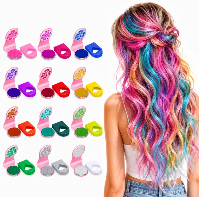 Temporary Hair Color Chalk Clips with Heart Design in 8 or 12 Colors [YQT:ML-260917-001:2896c2c3a1c7d58a]