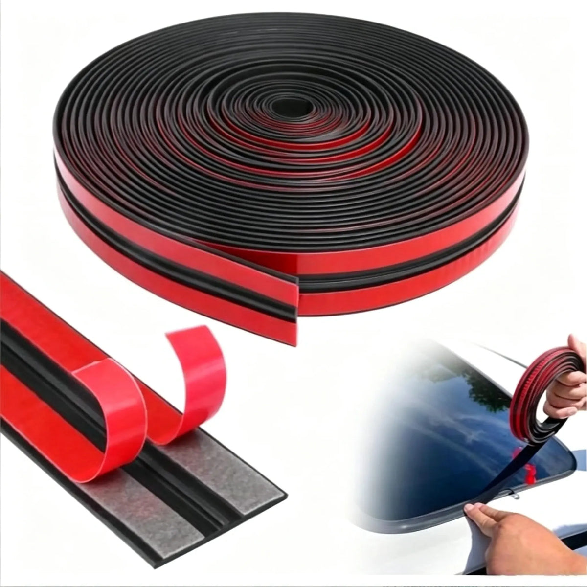 Self-Adhesive Rubber Seal Strip for Car Windshield and Sunroof Gaps [YQT:ML-260924-002:c46e225466379588]