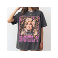 Dolly Portrait Leopard Print Vintage Style Graphic Tee