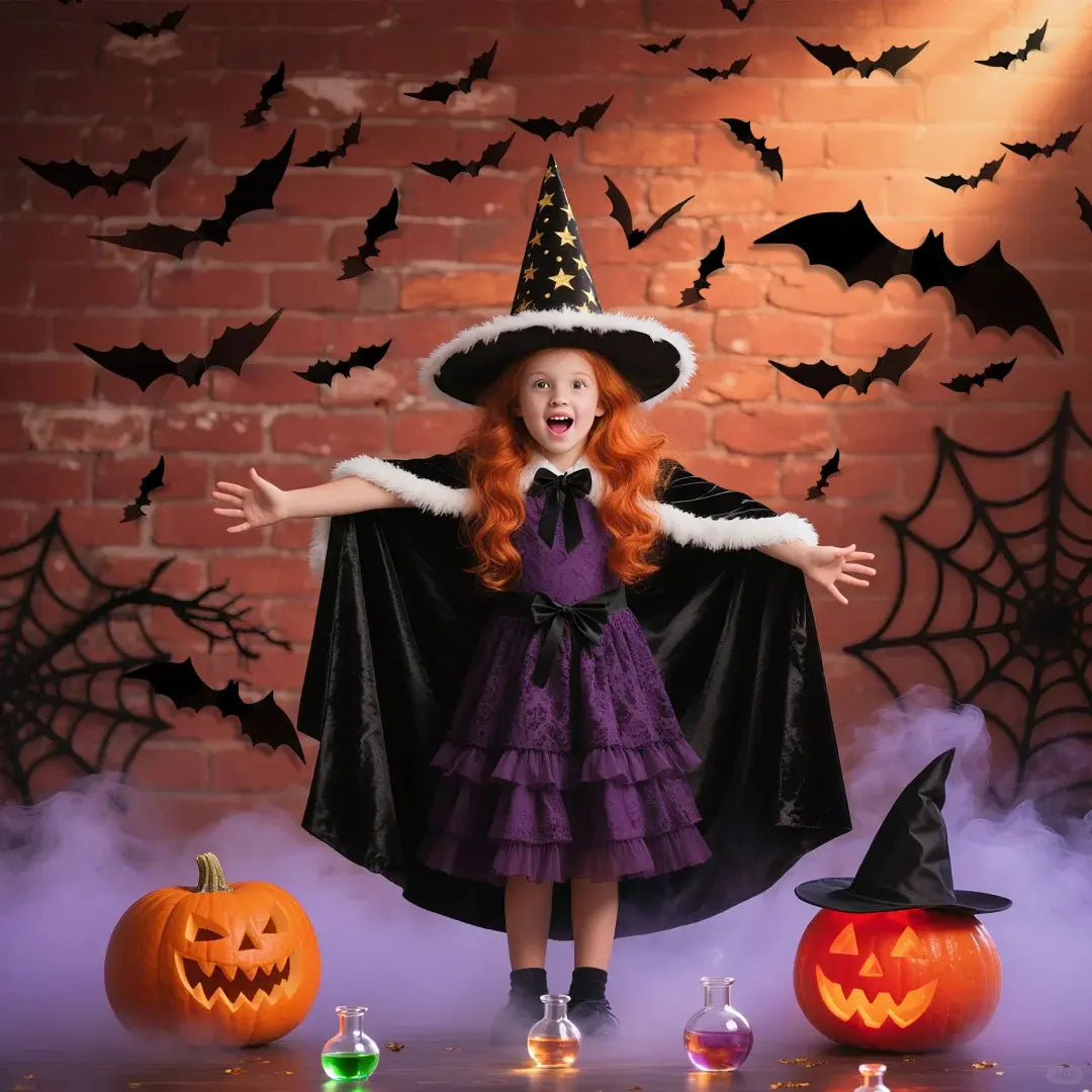 Halloween LED Light-Up Black Bat Decorations with Foldable 3D Wings [YQT:ML-260920-003:e5e873c6405e5d8d]