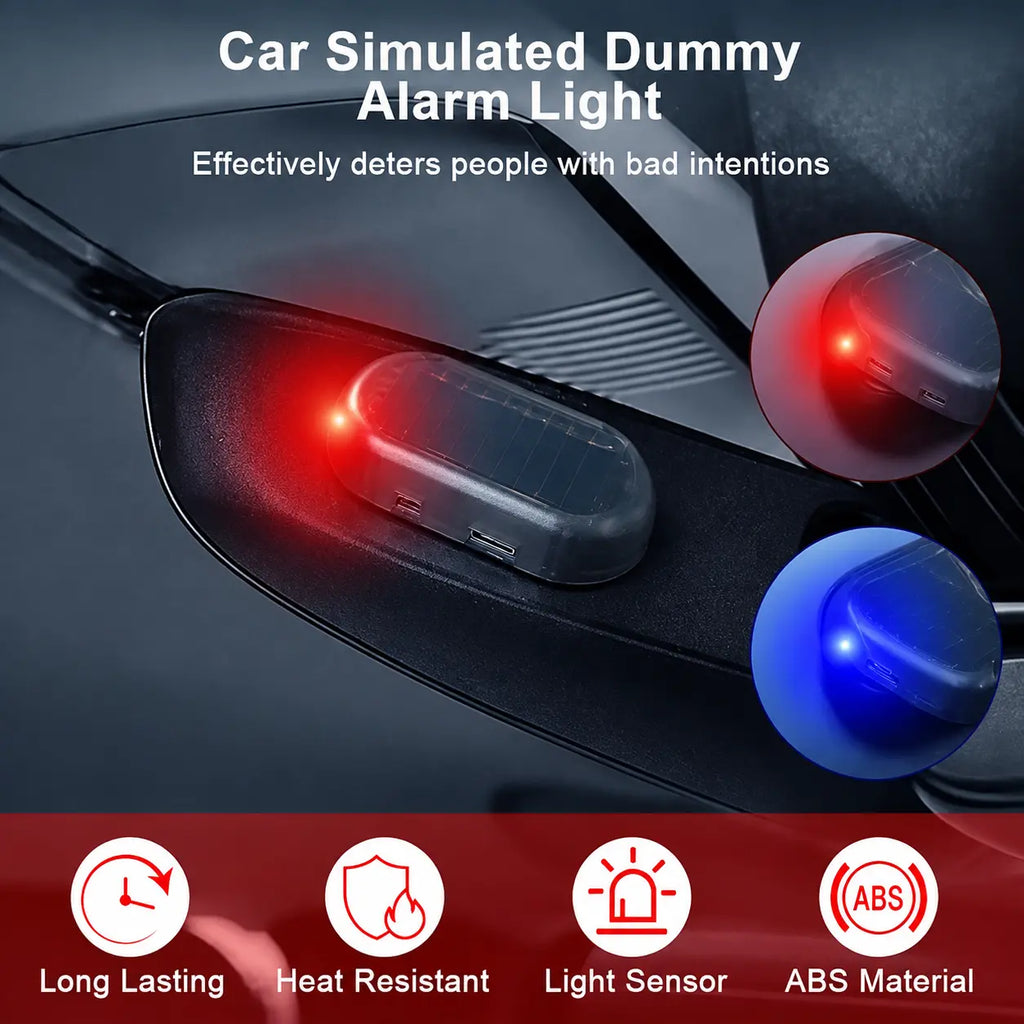 Solar Powered Car Dummy Alarm Light with Automatic Flashing LED [YQT:ML-260920-005:5be67086602f510b]