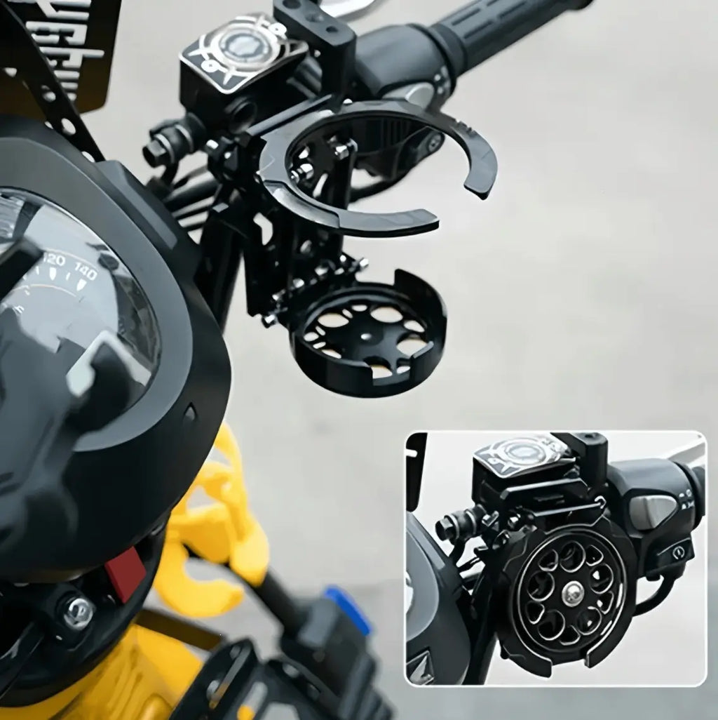 Black Folding Bike Cup and Water Bottle Holder with Rotating Mount [YQT:ML-260918-010:b9342ca312039d7f]