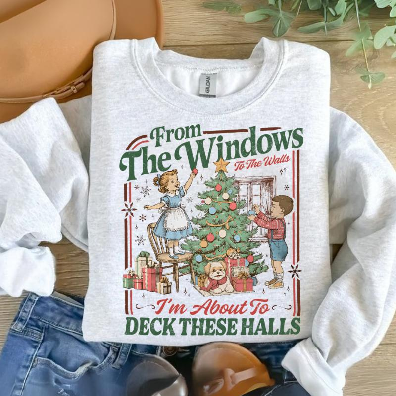 From the Windows to the Walls Christmas Tree Graphic Sweatshirt