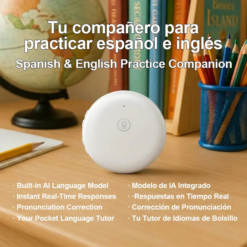 Portable AI Language Translator with 165-Language Support and Spanish-English Speaking Practice [YQT:ML-260921-005:774df736e26f45de]