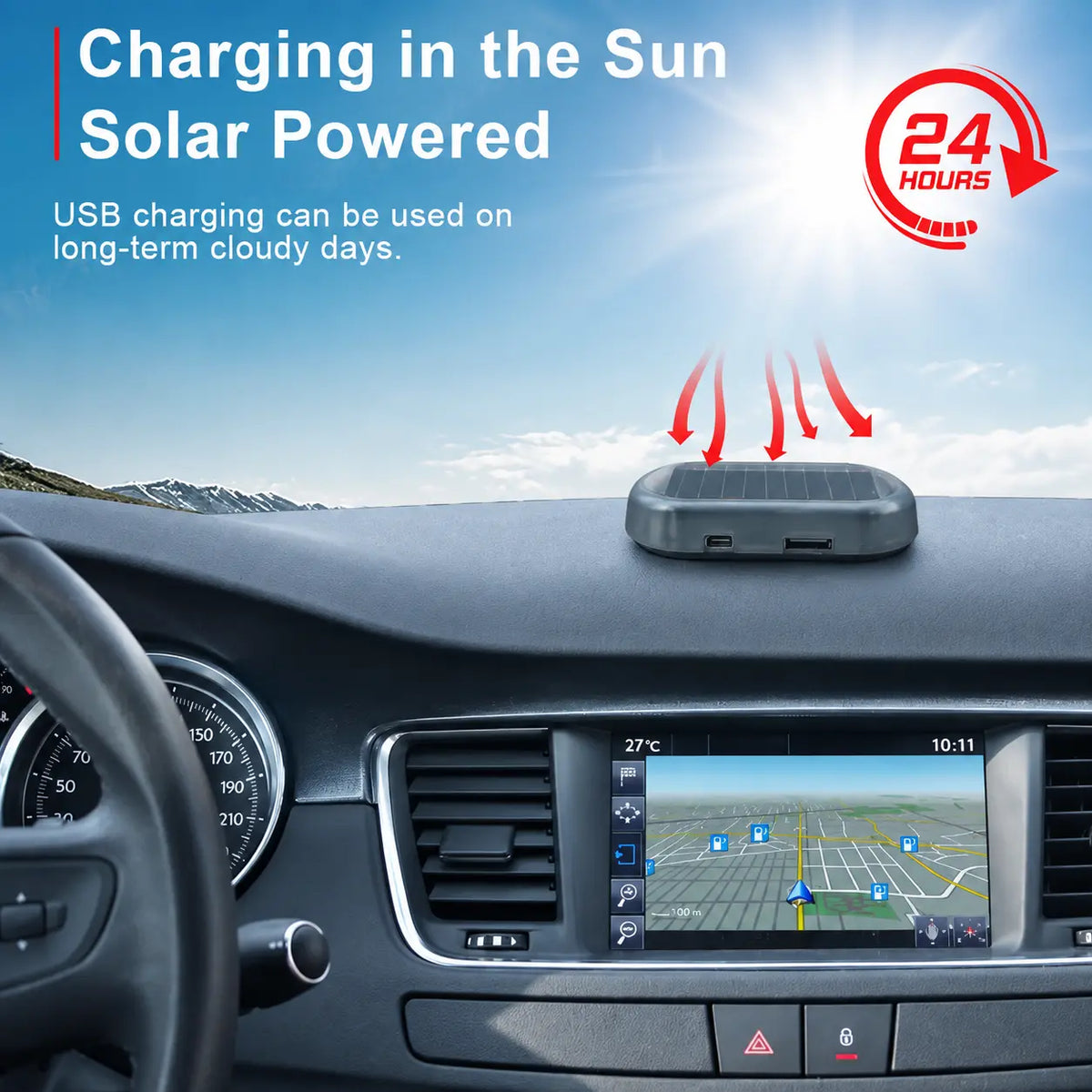 Solar Powered Car Dummy Alarm Light with Automatic Flashing LED [YQT:ML-260920-005:ab5e67169f8f326e]