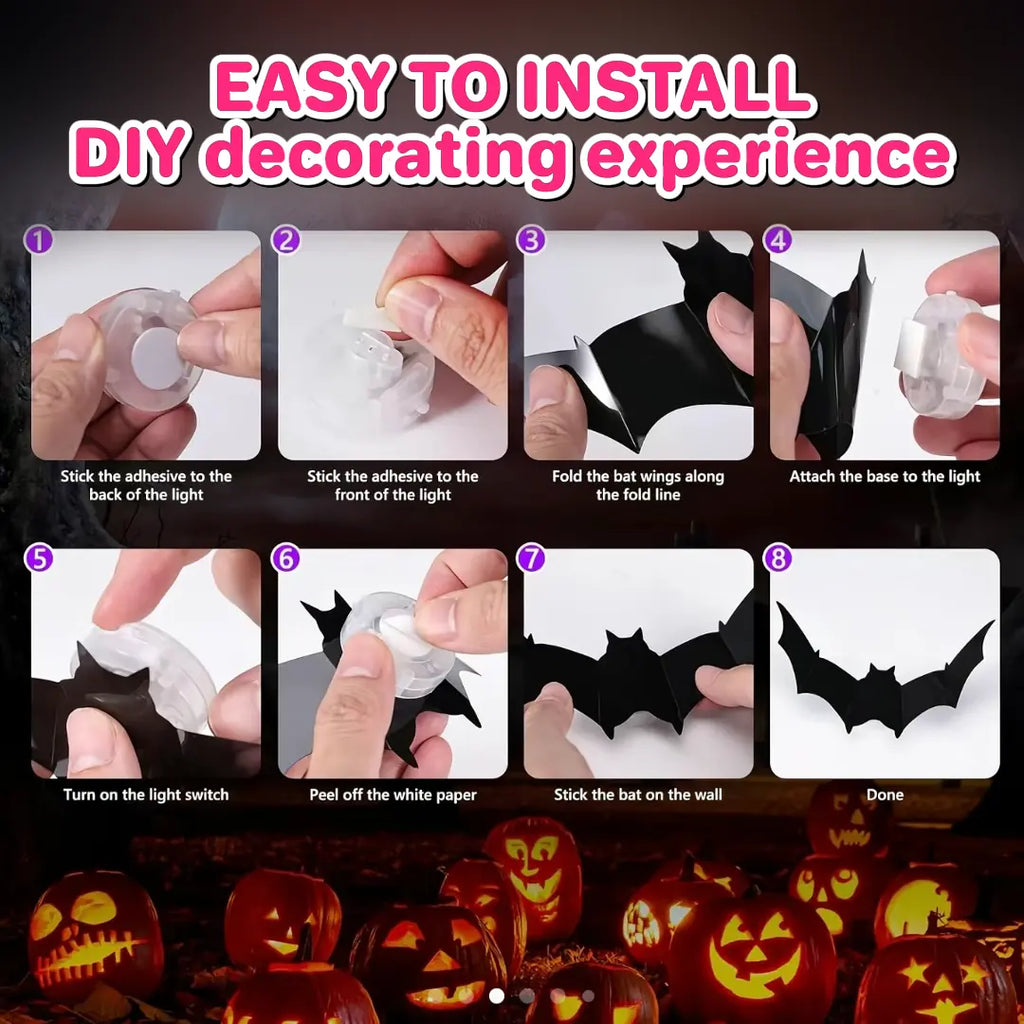 Halloween LED Light-Up Black Bat Decorations with Foldable 3D Wings [YQT:ML-260920-003:302b20100c48c4a7]