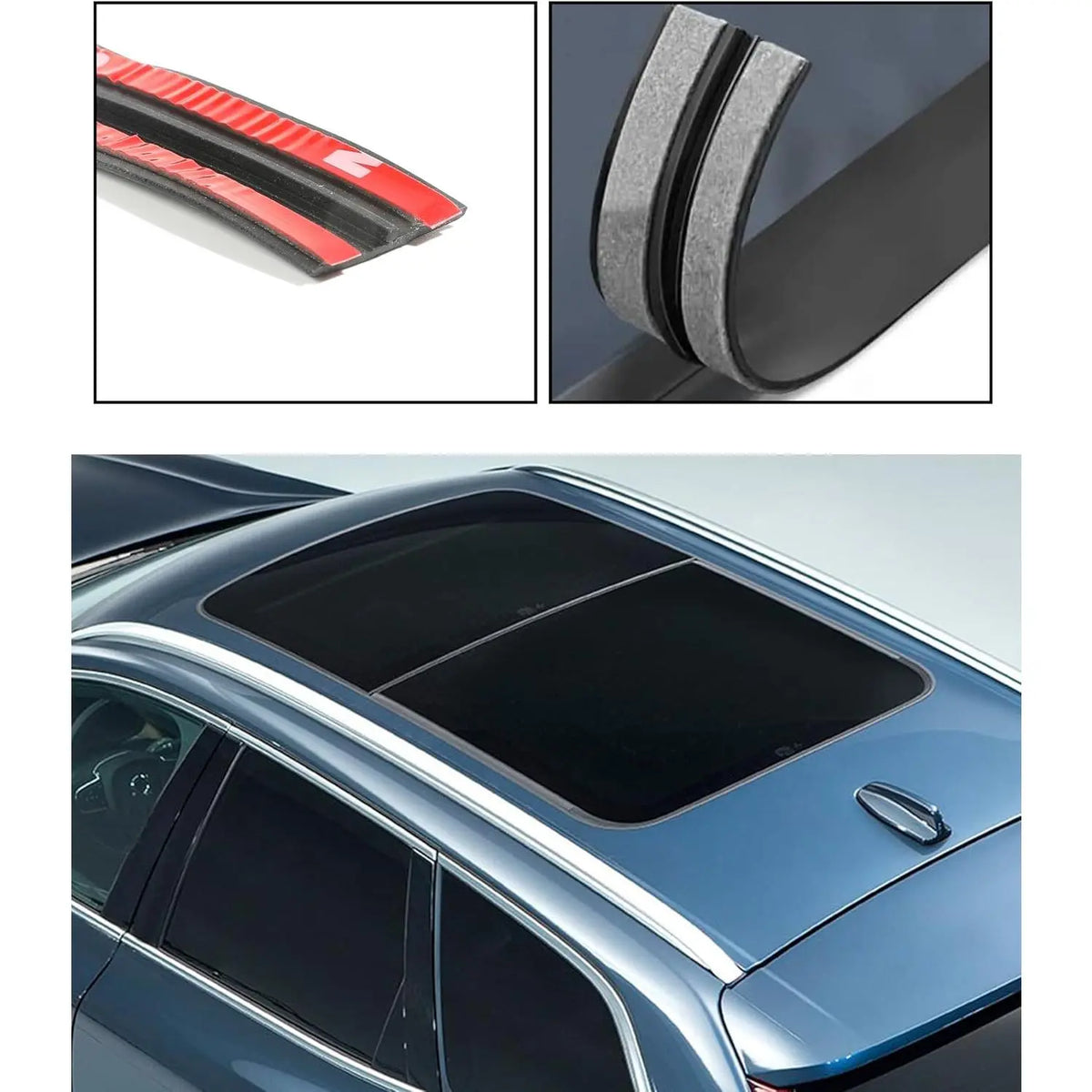 Self-Adhesive Rubber Seal Strip for Car Windshield and Sunroof Gaps [YQT:ML-260924-002:ea2dbc1a27a287a7]