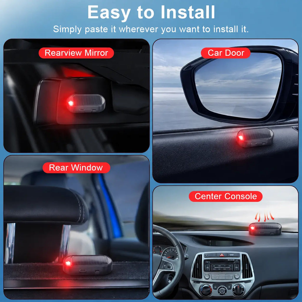 Solar Powered Car Dummy Alarm Light with Automatic Flashing LED [YQT:ML-260920-005:a6ba40c1c30994b6]