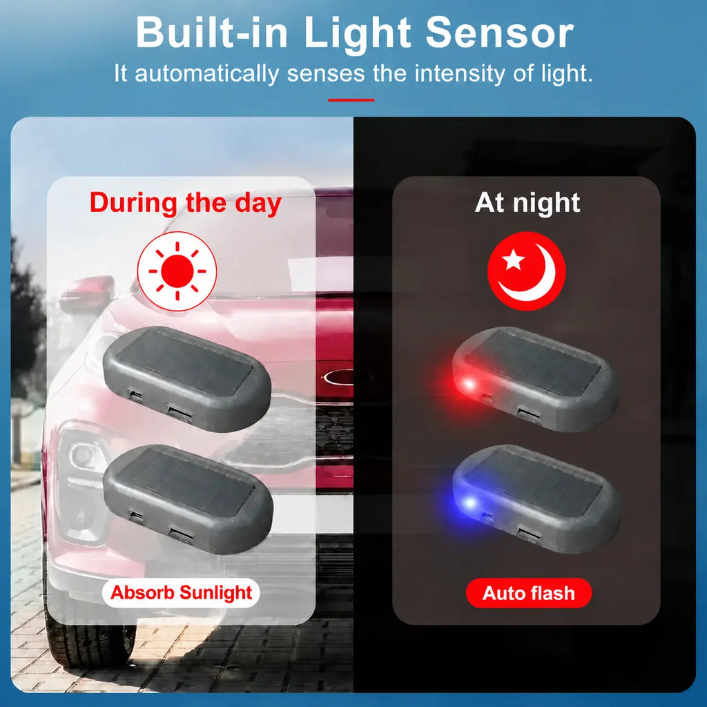 Solar Powered Car Dummy Alarm Light with Automatic Flashing LED [YQT:ML-260920-005:d9a89ae7f2bb9352]
