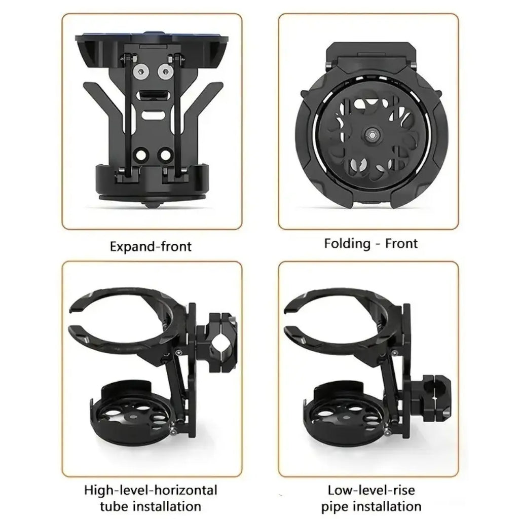 Black Folding Bike Cup and Water Bottle Holder with Rotating Mount [YQT:ML-260918-010:25c88eb1780245fb]