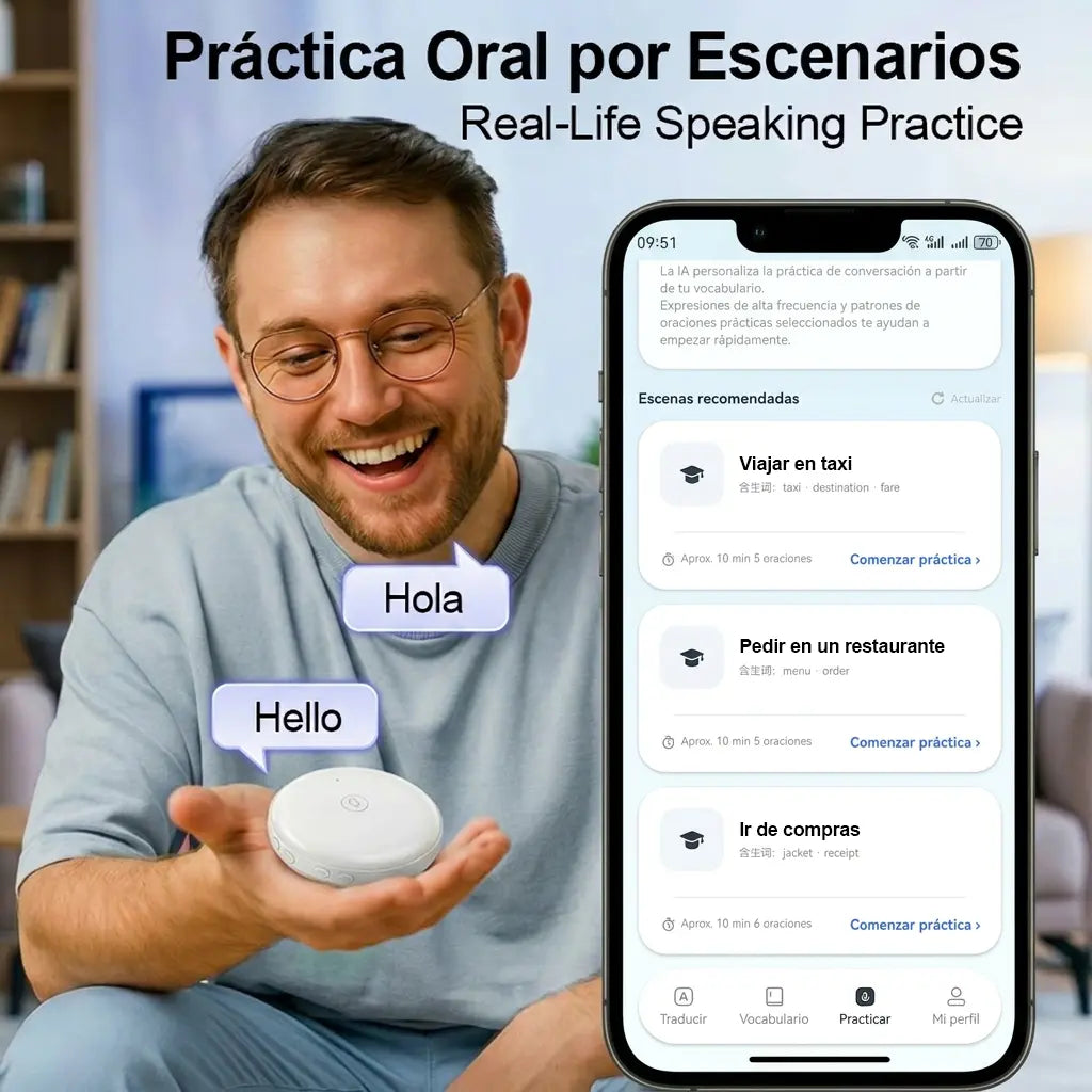 Portable AI Language Translator with 165-Language Support and Spanish-English Speaking Practice [YQT:ML-260921-005:f6a99af77e7090dc]