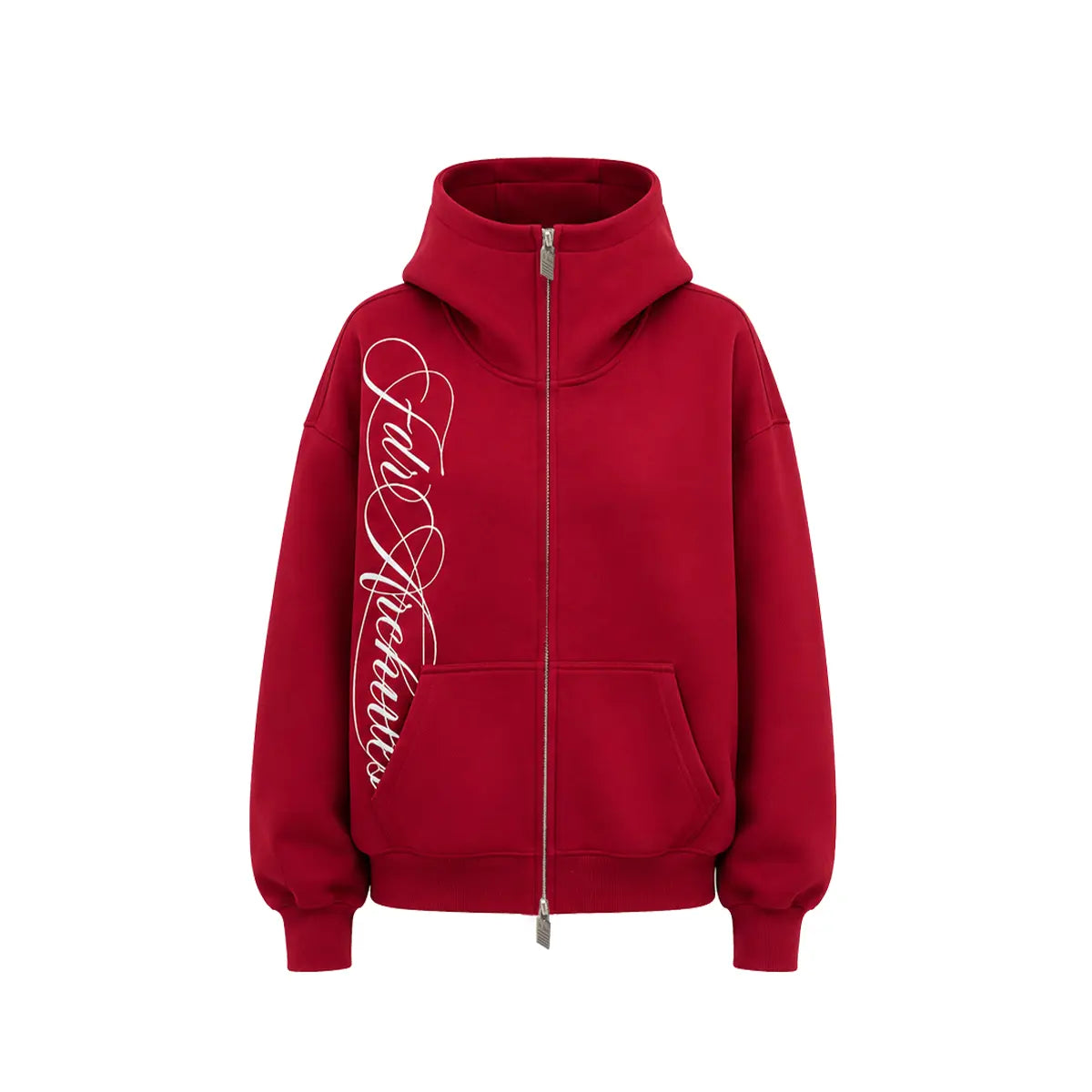 Women's Oversized High Collar Zip-Up Hoodie with Script or Minimal Designs [YQT:ML-260923-004:92672e56a692b626]