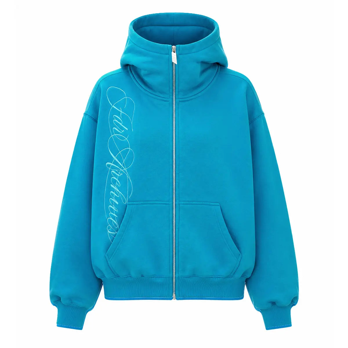 Women's Oversized High Collar Zip-Up Hoodie with Script or Minimal Designs [YQT:ML-260923-004:1a925314504b66bf]