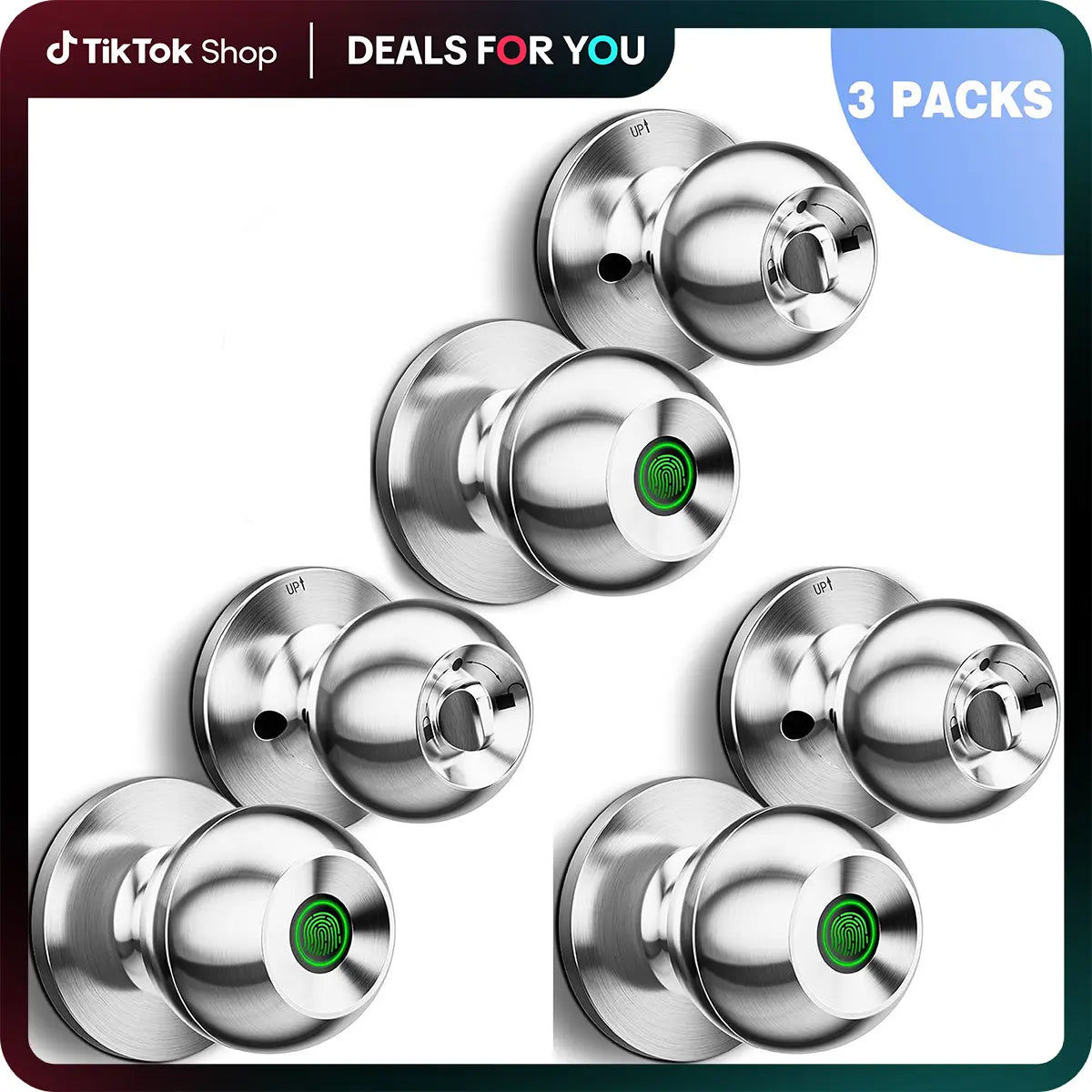 Keyless Entry Door Knob Lock with Fingerprint App or Keypad Options [YQT:ML-260918-007:999017d7df4e42f9]