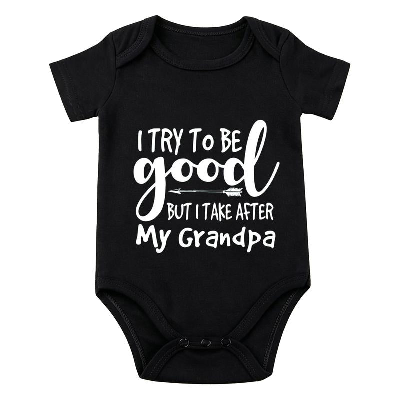 Grandpa, Papa and Pop Pop Saying Baby Bodysuit with Short Sleeves [YQT:ML-260926-002:bf5e28bd8e38a7c9]