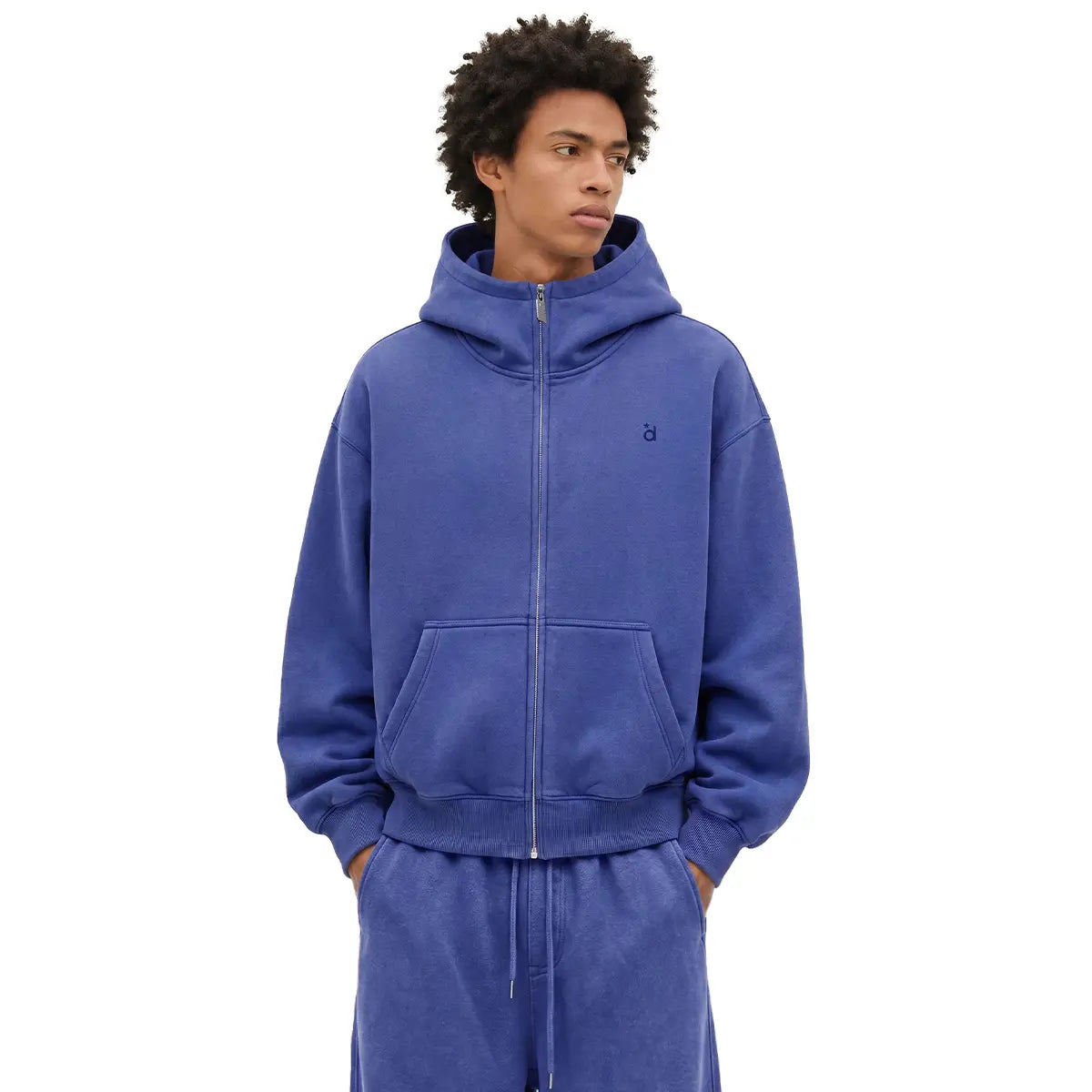 Women's Oversized High Collar Zip-Up Hoodie with Script or Minimal Designs [YQT:ML-260923-004:f93e627fd5481e52]