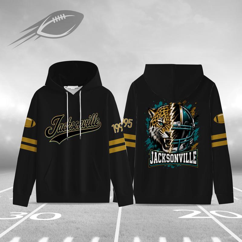 Unisex Black Football Graphic Pullover Hoodie with Front Script and Back Helmet Art [YQT:ML-260918-004:ce2d8a55bf436527]