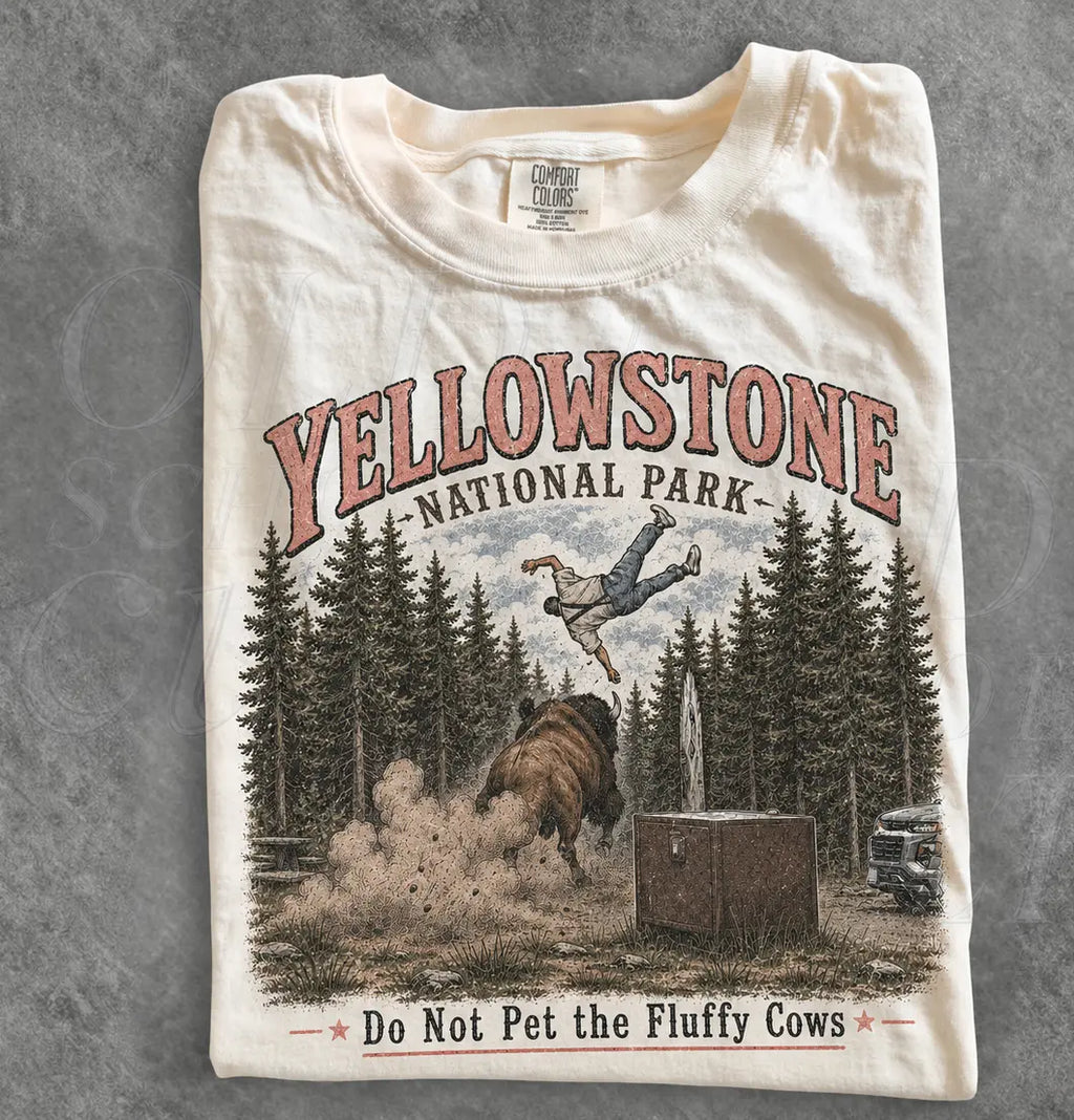 Do Not Pet The Fluffy Cows T-shirt, Yellowstone National Park Shirt, Family Trip Outfit, Matching Camp Tees, Vacation Gifts