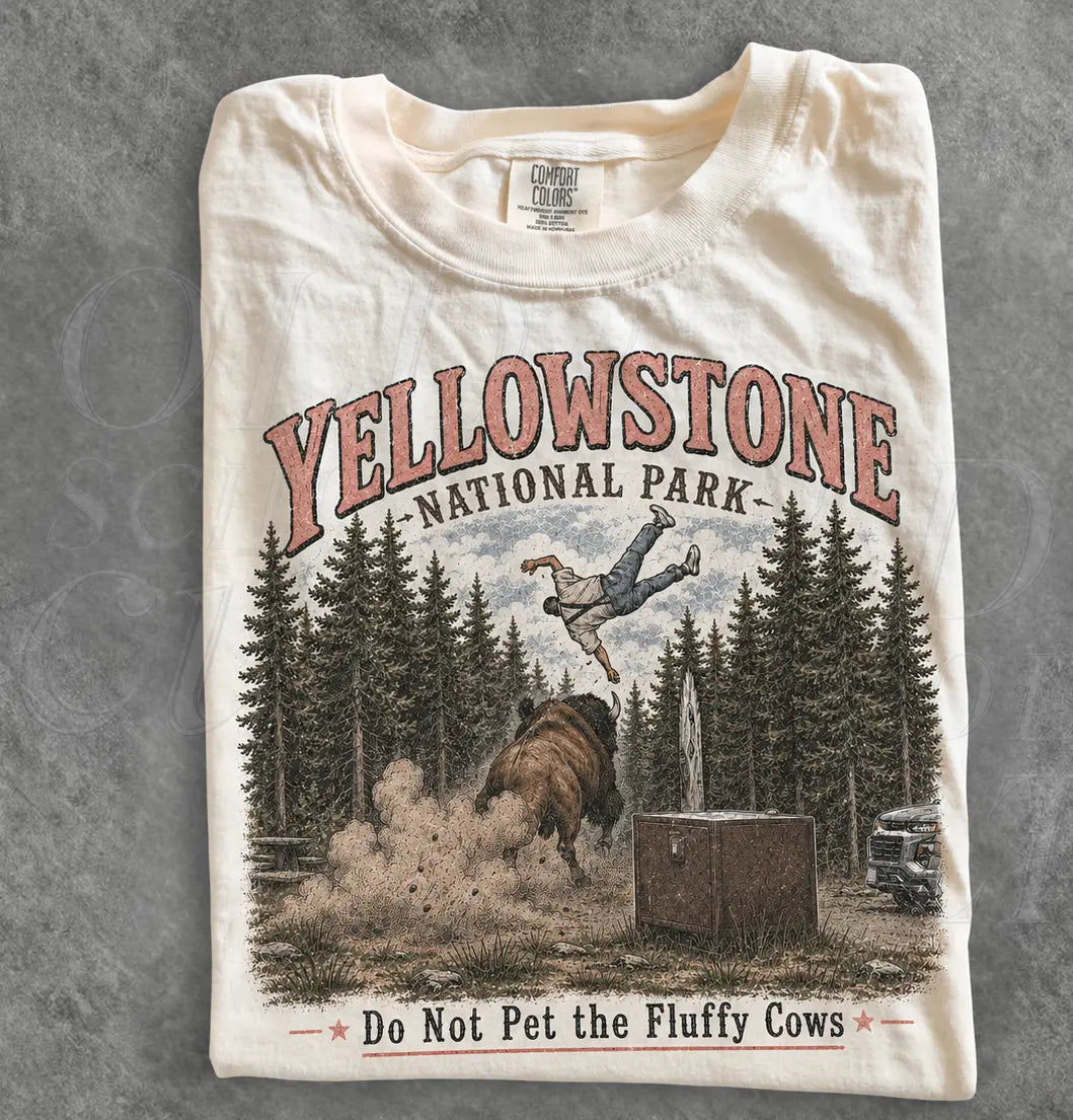 Do Not Pet The Fluffy Cows T-shirt, Yellowstone National Park Shirt, Family Trip Outfit, Matching Camp Tees, Vacation Gifts