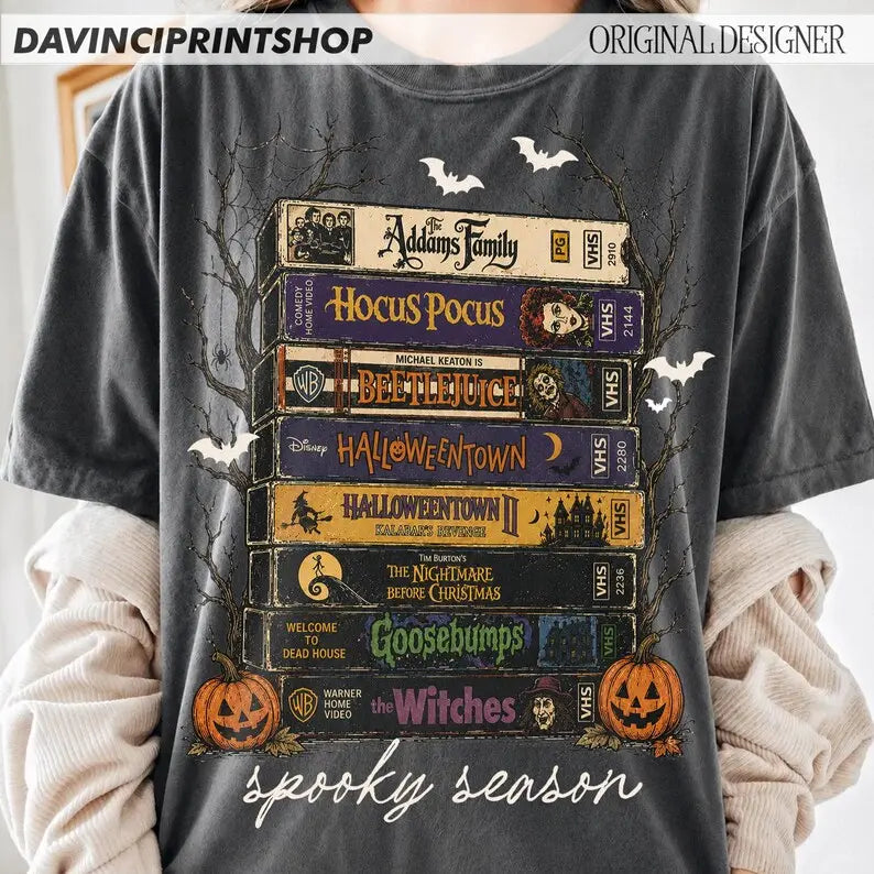 Comfort Colors Vintage Halloween Movie Shirt, Retro Spooky Season Tee, Horror Movie T-Shirt, Scary Movie Graphic Tee, Halloween Film Lover Shirt, Funny Horror Shirt