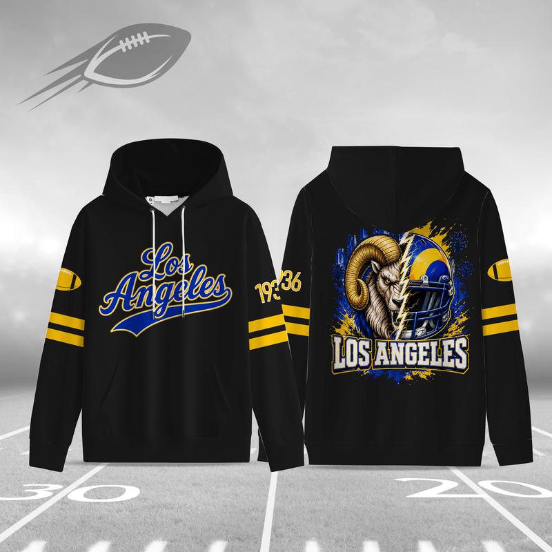 Unisex Black Football Graphic Pullover Hoodie with Front Script and Back Helmet Art [YQT:ML-260918-004:6dcfb0aedc83fe7a]