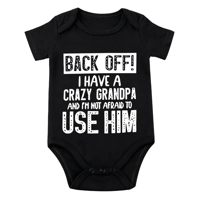 Grandpa1-1 — Black baby bodysuit