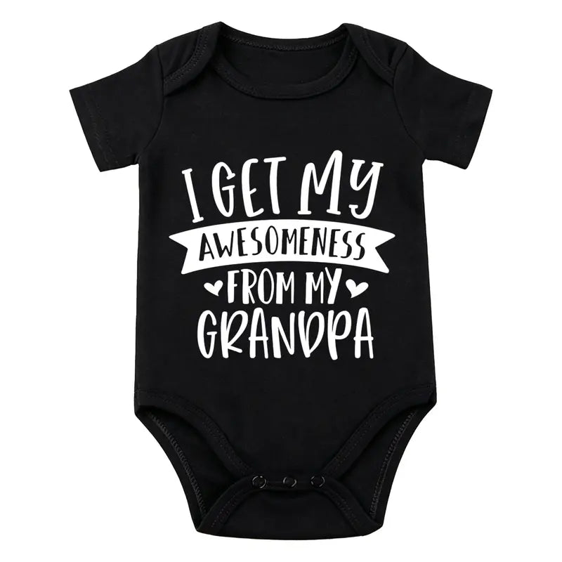 Grandpa4 — Black baby bodysuit