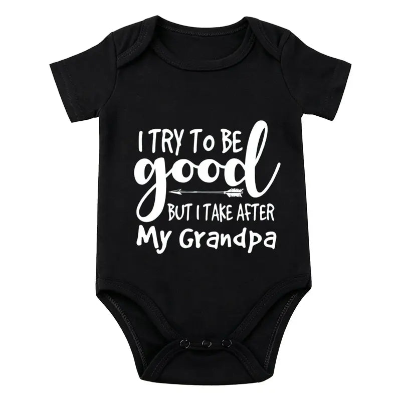 Grandpa5 — Black baby bodysuit