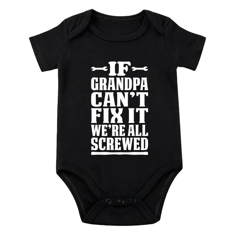 Grandpa7 — Black baby bodysuit