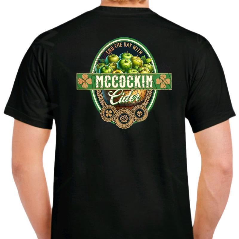 McCockin Cider Men's funny T-shirt- Crewneck humor Menswear Casual Tshirt